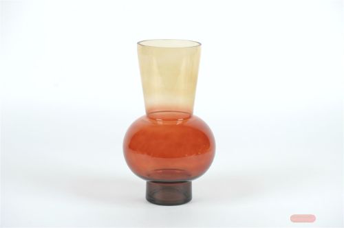 Bild von Glasvase, Trioble Ø20x H31.5cm, rot