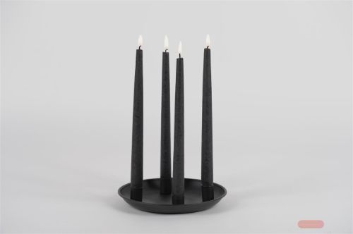 Bild von Kerzenständer, Metall Ø21x H3.5cm, black