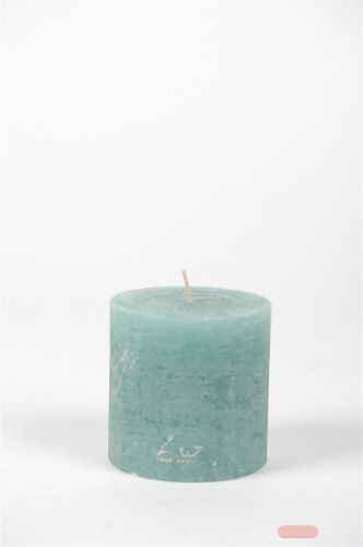 Bild von Rustic Zylinderkerze,   9cm x Ø90mm, lagune*