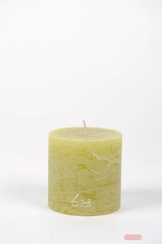 Bild von Rustic Zylinderkerze,   9cm x Ø90mm, grün*