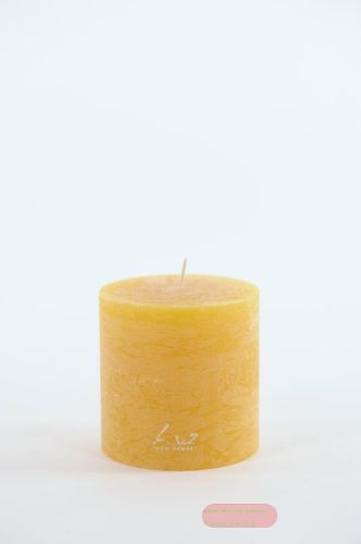 Bild von Rustic Zylinderkerze,   9cm x Ø90mm, ocker