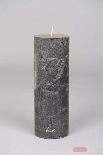 Bild von Rustic Zylinderkerze, 15cm x Ø50mm, beluga