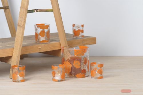 Bild von Votiv Windlicht, Poppy Ø7x H8cm, gold