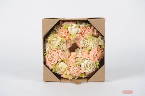 Bild von Zier-Kranz, Sola Ø28cm, peach/yellow