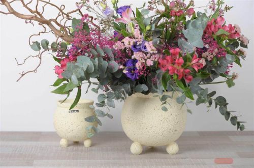 Bild von Blumentopf, Joufflu Cement Ø16x H16cm, blanc