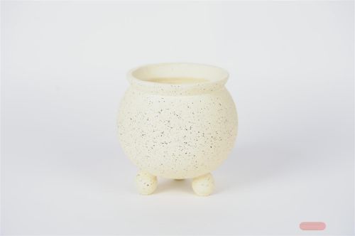 Bild von Blumentopf, Joufflu Cement Ø19.5x H19.5cm, blanc