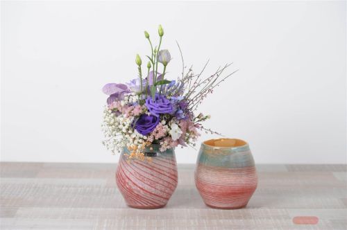 Bild von Glasvase, Candy Ø13.5x H14cm, regenbogen