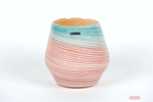 Bild von Glasvase, Candy Ø24x H24cm, regenbogen