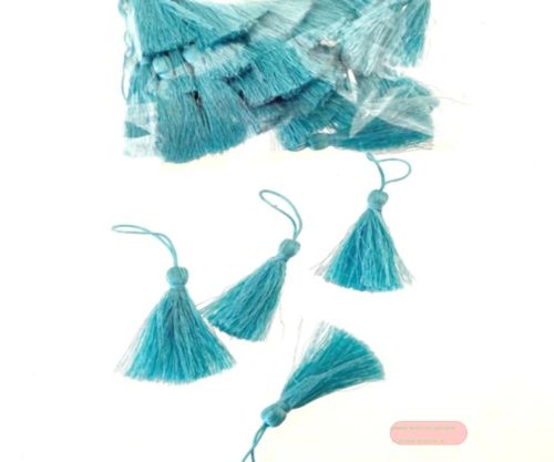 Bild von Deco, mini Quasten 8cm - VE 50, helltürkis