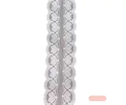 Bild von Band 20m/ 25mm, Herzchenspitze - Hochzeit, weiss