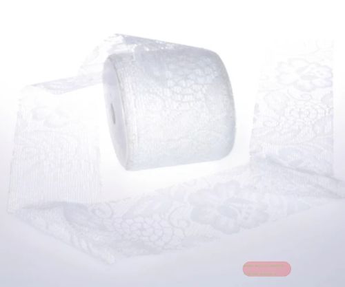 Bild von Tischläufer 25m/   70mm, Lace Roses, sahneweiß