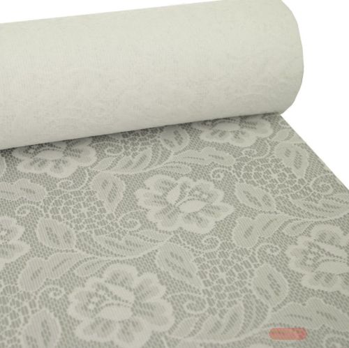 Bild von Tischläufer 25m/ 300mm, Lace Roses, weiss