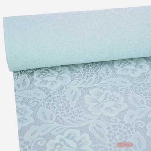 Bild von Tischläufer 25m/ 300mm, Lace Roses, hellblau