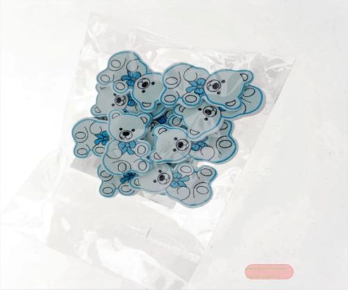 Bild von Aufleger, Teddybär Holz 3x 2cm - klebend, hellblau