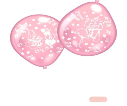 Bild von Ballons, its à girl - 21cm  - VE10, rosa