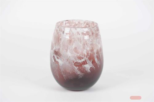 Bild von Glasvase, Alberginia Ø18x H21.5cm, plum
