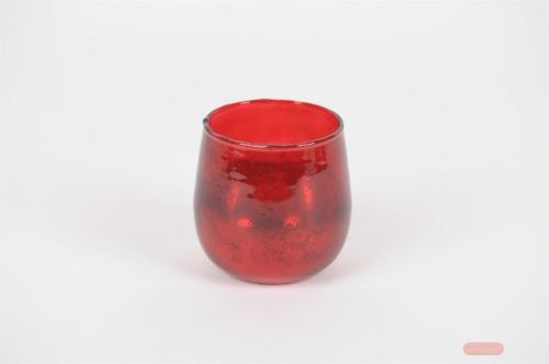 Bild von Windlicht, Old Ø10x H10cm, rot