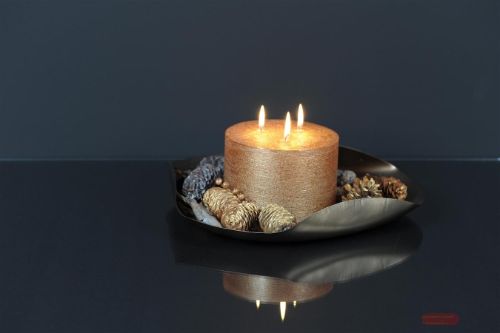 Bild von Schale, Alu Deco Ø33.5x H6.5cm, brass antik