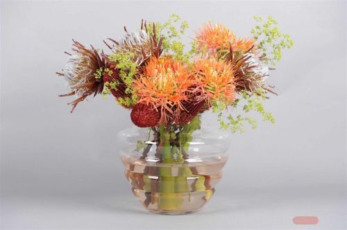 Bild von Glasvase, Ribbad Ø15x H25cm, klar