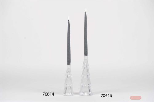 Bild von Kerzenständer, Ruffles Ø9.8 x H27cm, klar