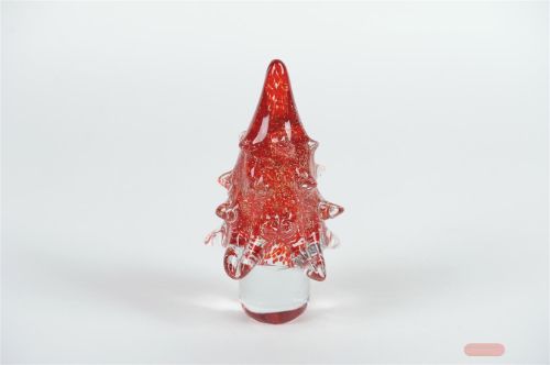Bild von Tannenbaum, Glas - Ø11.5 x H22cm, glitter-rot