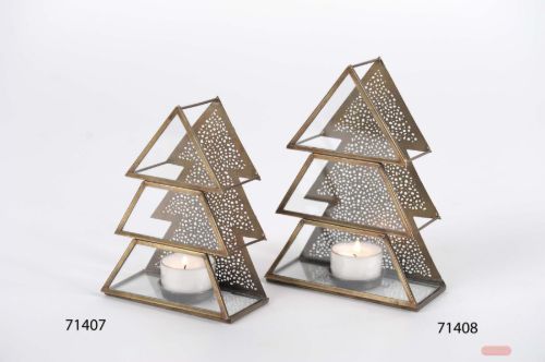 Bild von Kz-Ständer, Tannenbaum L10x 5x H15cm, aged antik