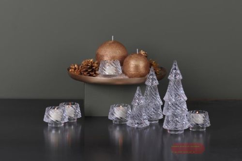 Bild von Teelichthalter, Tannenbaum Ø6.8x H23.5cm, glas
