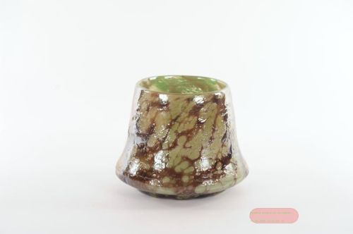 Bild von Glasvase, mundgeblasen Ø21x H17cm, oily olive*