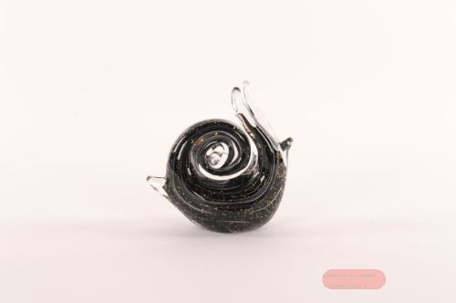 Bild von Schnecke, mundgeblasen L12x 6x H11cm, cosmic