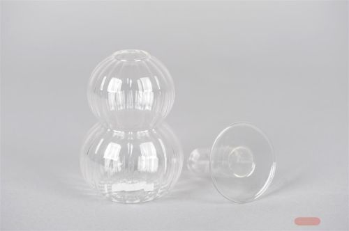 Bild von Glasvase, Bulb bottle Ø9x H12.5cm, glas
