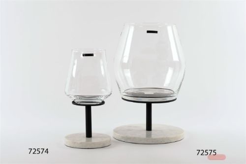 Bild von Halter, Ø15x H14cm - zu Glas 67431, marmor