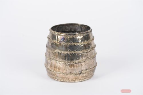 Bild von Windlicht, bound body Ø16x H15cm, metallic