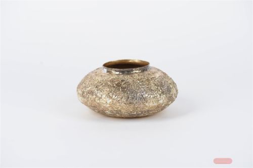 Bild von Pflanzer, metall corrod Ø22xH10cm, silver mosaic