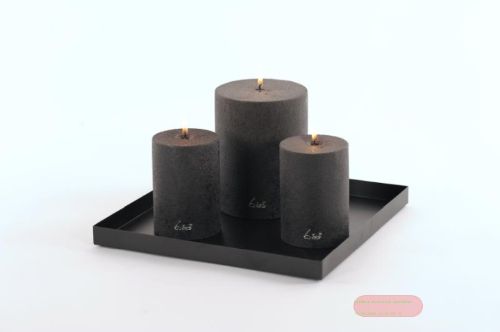 Bild von Schale, Metall L25x 25x H2cm, schwarz