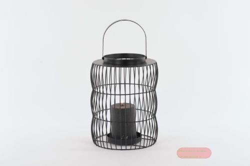 Bild von Laterne, metall wirework Ø19x H25cm, black