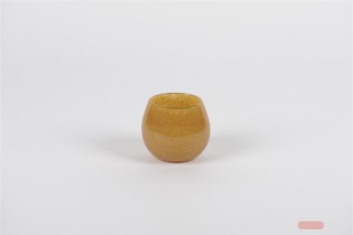 Bild von Glasvase, Votiv Ø9.5x H8cm, ambergold