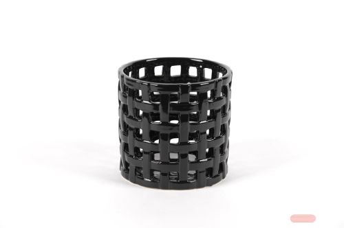 Bild von Windlicht, Keramik Ø19x H18cm, schwarz