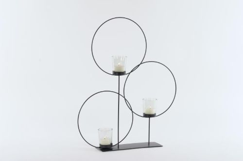 Bild von Glashalter, L40x 8x H50cm - Trio Zirkel, black