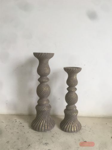 Bild von Kerzenhalter, Keramik Ø13.5x H40.5cm, browngold