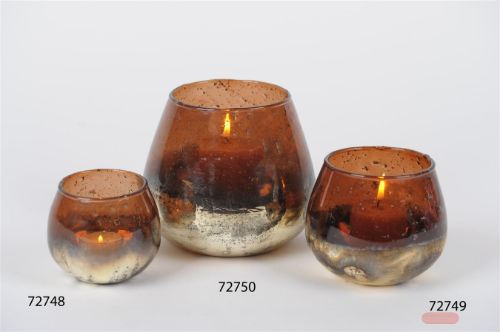 Bild von Votiv, Glas Tan Ø10x H8cm, bräunlich