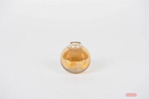 Bild von Glasvase, Sunglow Ø8x H8cm, gold