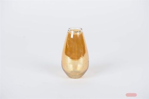 Bild von Glasvase, Sunglow Ø7x H13cm, gold
