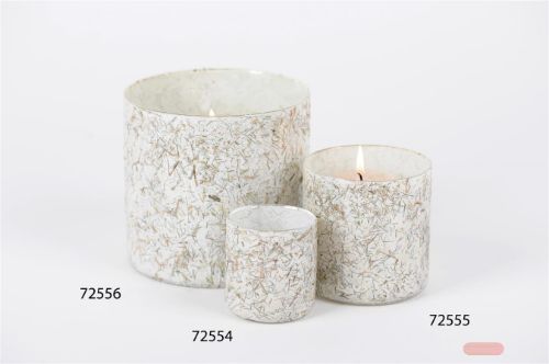 Bild von Votiv, Glas Needle tea Ø7x H8cm, weiss