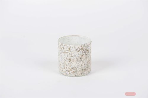 Bild von Windlicht, Glas Needle tea Ø10x H10cm, weiss