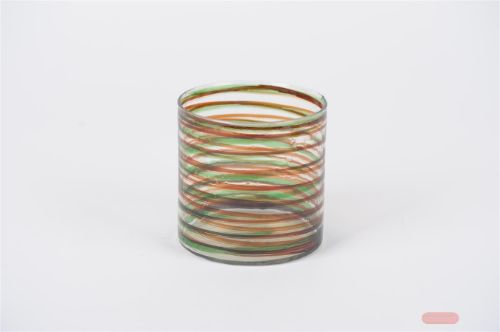 Bild von Votiv, Glas Rigato Ø10x H11cm, grün