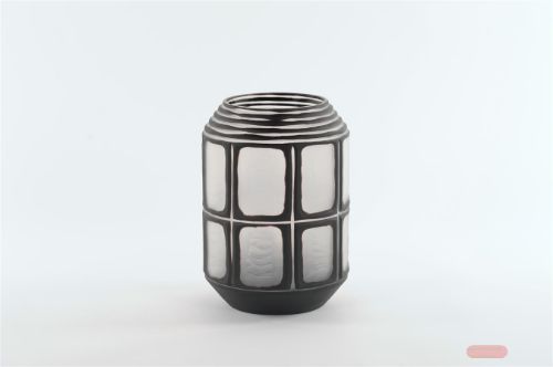 Bild von Glasvase, Finestre Ø20x H27.5cm, grau