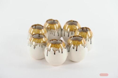 Bild von Blumentopf, Kranz Eggcellent Ø27x H9.5cm, beige