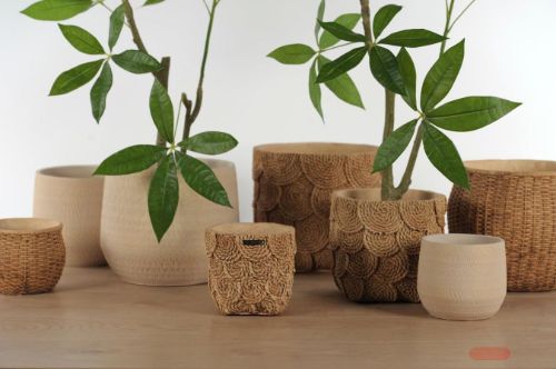 Bild von Blumentopf, Tissée - Zement Ø27.5x 22.5cm, natur