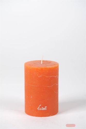 Bild von Rustic Zylinderkerze, 13cm x Ø90mm, orange