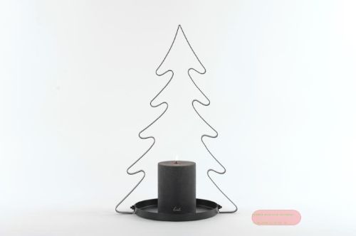 Bild von Kerzenständer L32x 22x H49cm - Dekobaum, black